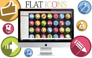 Flat Icons - Collection for Document, Presentation, Website and User Interface