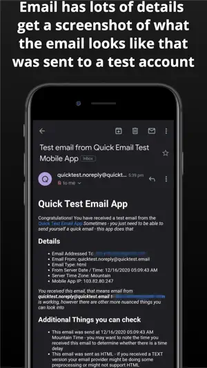 Email Quick Test