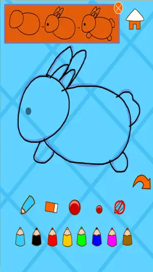 兔宝宝学简笔画-绘画涂色填色画画游戏