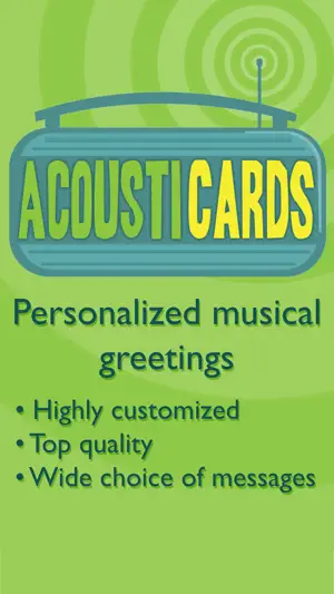 AcoustiCards:Personalized songs, musical greetings