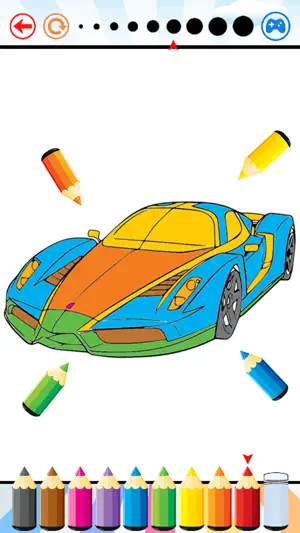 种族 汽车 染色 书 超 车辆 画画 游戏